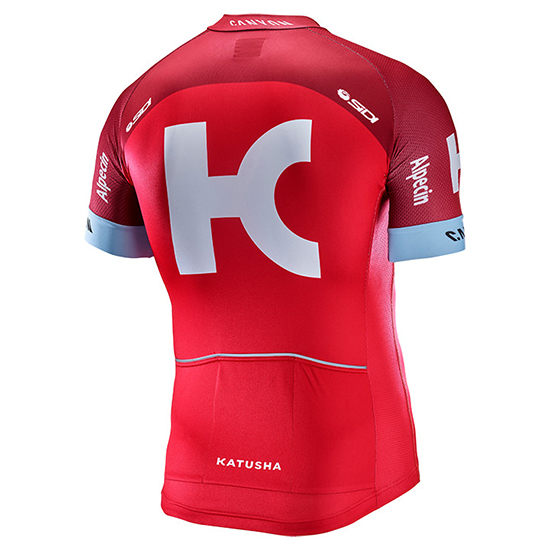 Maglia Katusha Alpecin Manica Corta 2017 rosso